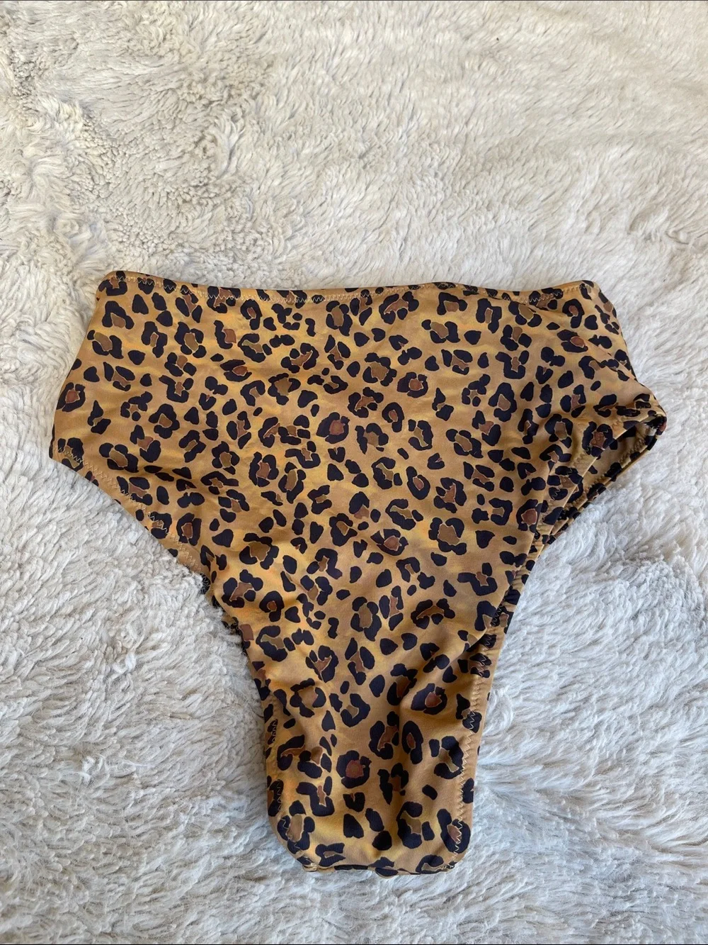 Free People It’s Now Cool High-Waist Leopard Print Swim Bottoms - Brown Size S